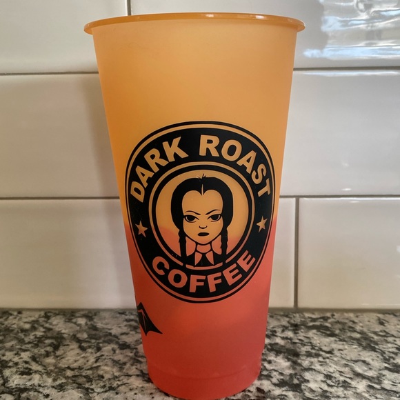 New! Wednesday Addams dark roast coffee cold cup - Picture 2 of 4